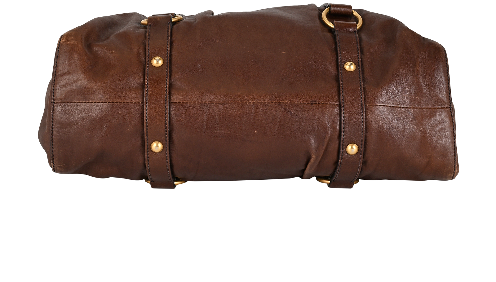 Gathered Tote, &pound;390, Handbags, Brown, Leather, Top view